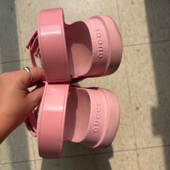 Gucci sandals pastel pink W 10 - Picture 3 of 12